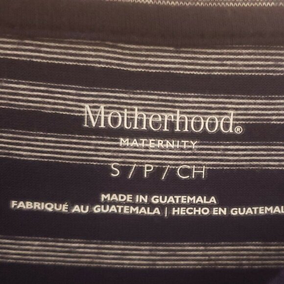Motherhood Maternity Womens Short Sleeve Tunic Length Striped Knit Top Small - Picture 5 of 7